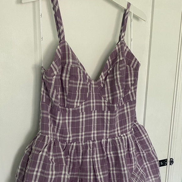 Lulus Dresses & Skirts - Lulu's Lavender Plaid Midi Dress